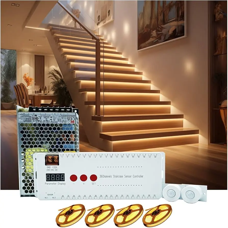 Escaleras con luz LED: Guía completa para una iluminación segura y eficiente - Cómo se llaman las luces que se ponen en las escaleras escalera auto luz led - Cómo se llaman las luces que se ponen en las escaleras
